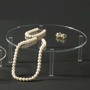 아크릴 상품진열대 원형 소품테이블 대형 전시대 받침대 스탠드 작품거치대 매장디스플레이 엽서 액자 책상