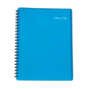 [셀러에이드](메카라인) 플러스화일 20매 (하늘)/(PP재질/트윈스프링) 박스(50개입)