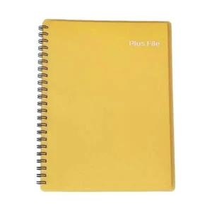 [셀러에이드](메카라인) 플러스화일 40매 (노랑)/(PP재질/트윈스프링) 박스(36개입)