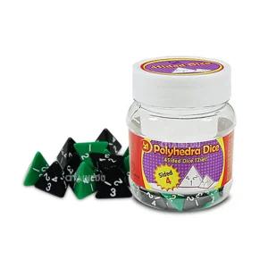 (러닝스텝) 4면체 주사위 12개 Set (초록) 숫자놀이 말판 보드게임 미니 나열하기 맞추기