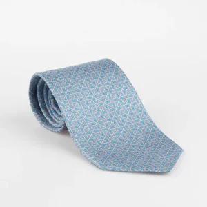 페라가모 간치니 프린트 실크 넥타이 35 1218 0778577