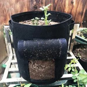고구마 감자키우기 부직포 화분 2p세트(30x35cm) (블랙)과습방지 상추 묘목 식물재배 텃밭 소형 가드닝 작