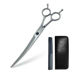 애견 7인치 커브 가위 세트 (블랙) 미용 곡선 반려가 동물 가집 요술 반려