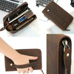 손가방 카드 남성지갑 장지갑 남자 수납 지퍼 ACR (49hO9)