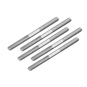 Uxce 5pcs M2 Pushrod 커넥터 스테인레스 스틸 링키지 RC 보트 자동차 비행기 헬리콥터 L30mm 25mm