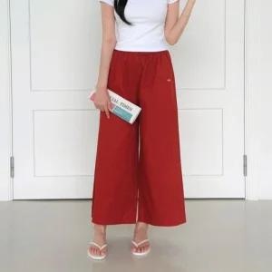 롱치마 치마바지 워싱면 여성 카놀딘 9부 A라인 (49Iuh)