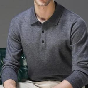 머슬핏긴팔니트 카라 가을 겨울 니트 베이직 (49Ncu)