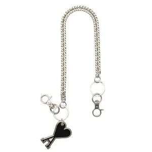 [아미][명품] 아미 공용 하트 로고 체인 키링 블랙 UKR900 363 001