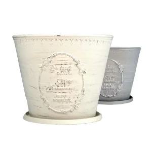 피클레온 브러쉬터치 화분 빈티지원통 대 27x22cm실내 식물 인테리어 소품 정원 꾸미기 장식 디자인