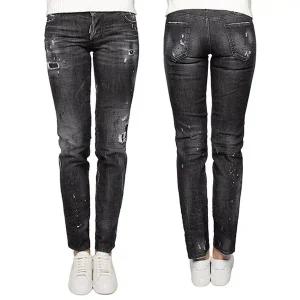 [디스퀘어드2][명품] 디스퀘어드2 여성 제니퍼 블랙 워싱 크롭 진 청바지 S75LB0655