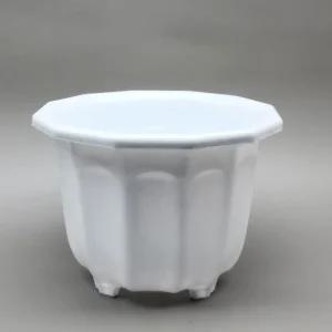 심플 12각 플라스틱 화분 12호 390x305mm식물 모종 꽃화분 베란다 업소용 분갈이 화이트 흰색 깔끔한 가벼