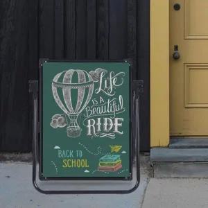 [셀러에이드]쿨로하 회전 이젤 양면보드 블랙 블루 핑크간판 입간판