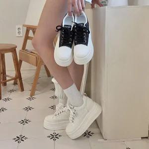 [디아슈즈]다부 꼬임패턴 무늬 통굽 키높이 스니커즈 10cm