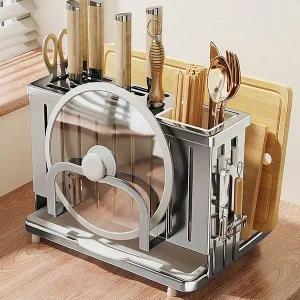 도마 거치대 꽂이 칼보관 스텐레스 칼꽂이 수저칼꽂이