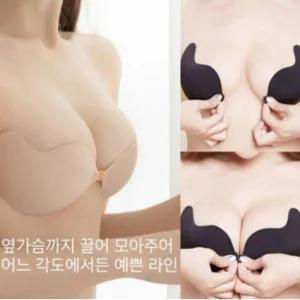 앞후크 누드브라 오프숄더 방수 실리콘 접착 끈없는브라