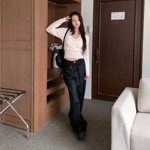 [하프클럽/]여자 홀터넥 골지 나시 레이어드 랩 크롭 니트