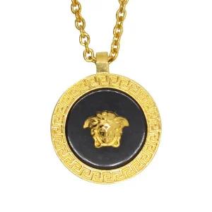 [베르사체][명품] 베르사체 25FW 메두사 블랙 펜던트 목걸이 DG17255 DJMR K41T