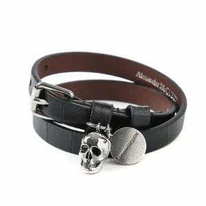 [알렉산더맥퀸][명품] 알렉산더 맥퀸 실버스컬 파이톤팔찌554466 DZT0Y 1000