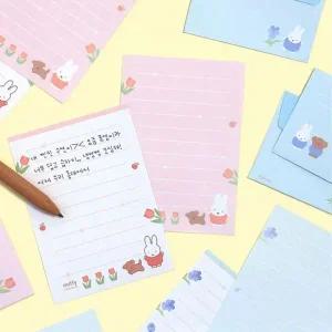 [셀러에이드]미피 미니 생일 편지 엽서 캐릭터 편지지 세트 6개