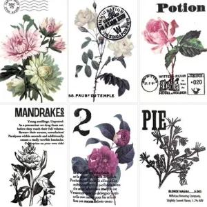 다꾸용품 다꾸용 황산지 데코 꽃 그림 종이 다이어리꾸미기 다이어리데코 다꾸용품