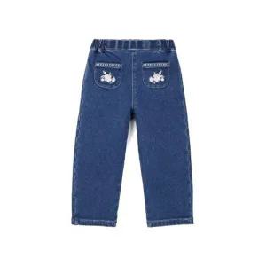 [레베끌레]레베끌레 P2542Q251 키즈 여아 자수 통일자 기모 청바지