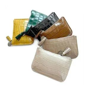 [콩심팥심]소가죽 여성용 동전 지갑 카드 파우치 작은 반지갑 수납