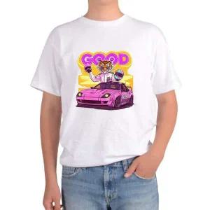 기능성반팔티 GOOD 자동차 호랑이 경주