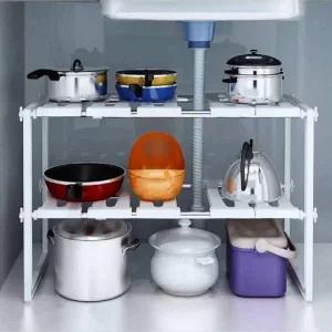 조립형 하부장 정리대 넓이조절 싱크대 2단