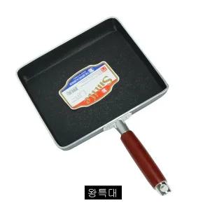 나무손잡이 사각 후라이팬 왕특대 프라이팬 계란팬
