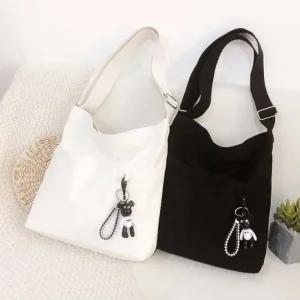 [라일리] Rly 캔버스 가방 캔버스백 데일리 크로스 학생 곰돌이