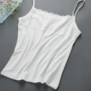[라일리여성언더웨어] Rly 면 여성 여자 끈나시 레이스 기본 민소매 이너