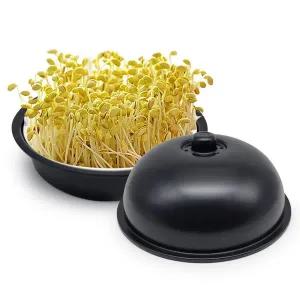 [셀러에이드]새싹재배기 콩나물키우기 재배도구 블랙식물재배기 원형새싹장치