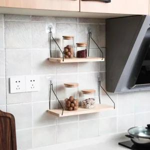 [라일리생활건강] Rly 미니진열장 블랙 우드 벽선반