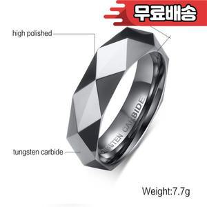 남성용 면처리된 웨딩 밴드 텅스텐 카바이드 반지 광택 경사진 가장자리 컴포트 핏