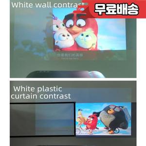 MIXITO 프로젝터 스크린 단순 16:9 안티 라이트 커튼 30 72 84 100 인치 홈  사무실 휴대용 HD