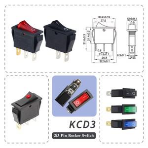로커 스위치 KCD3 LED ON-OFF 2/3핀 16A 250V 인디케이터 라이트 포함