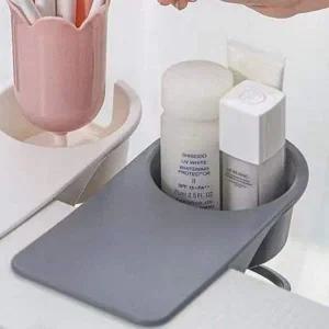 [셀러에이드]ksr 집게형 책상 캔 컵 홀더 받침대 그레이