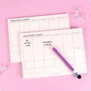 [셀러에이드]주간 학습 스케줄러 60매 공부 노트 플래너 필기용 노트북