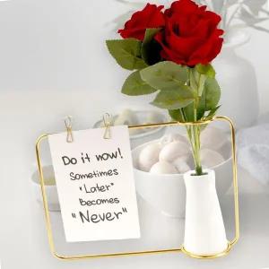 [셀러에이드]명함꽂이 디자인 소품 테이블 장식 화병 메모지 홀더 골드