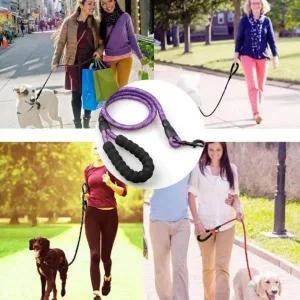 [셀러에이드]애완리드줄 대형견 나일론 반사 로프 목줄 산책줄