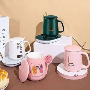 컵워머 히팅컵 커피 스마트 인덕션 머그 보온 우유 따뜻한 55도 컵받침대 유지abc659