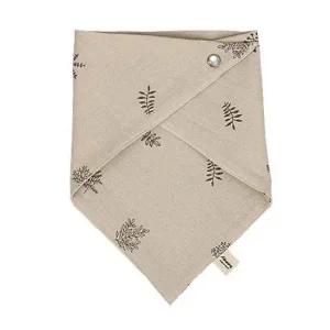 국내제작 이중거즈 베이지풀잎 턱받이 스카프빕 순면 침받이 유아스카프 코튼스카프 순면턱받이 유아용품