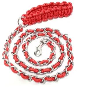 [콩심팥심]강아지 리드줄 개줄 애견 산책줄 로프 체인 레드