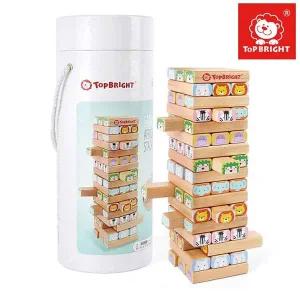 [셀러에이드]120683 원통 나무쌓기놀이 탑브라이트