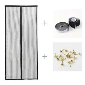 블랙 무타공 현관 자석 문 모기장 100X210 현관문모기장 방문모기장 출입문모기장 모기장 방문방충망
