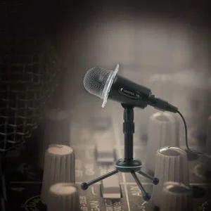 Coms 마이크 콘덴서형 블랙 개인방송 노래 회의 강의 휴대용마이크