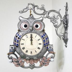 [RG9989T6]대형부엉이 주석 양면벽시계 인테리어 벽걸이