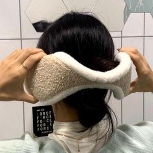 윈터 따뜻 왕 귀도리 베이지 뽀글이 방한 귀마개 겨울