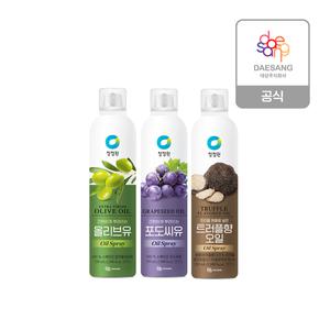 청정원 스프레이오일(포도씨유/트러플/올리브유) 250ml 3종 3개 골라담기