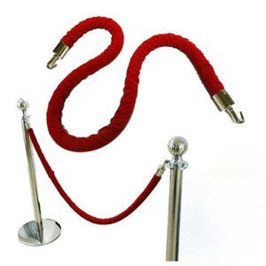 벨벳 차단 봉 줄 레드 벨트 바리게이트 통제선 2M